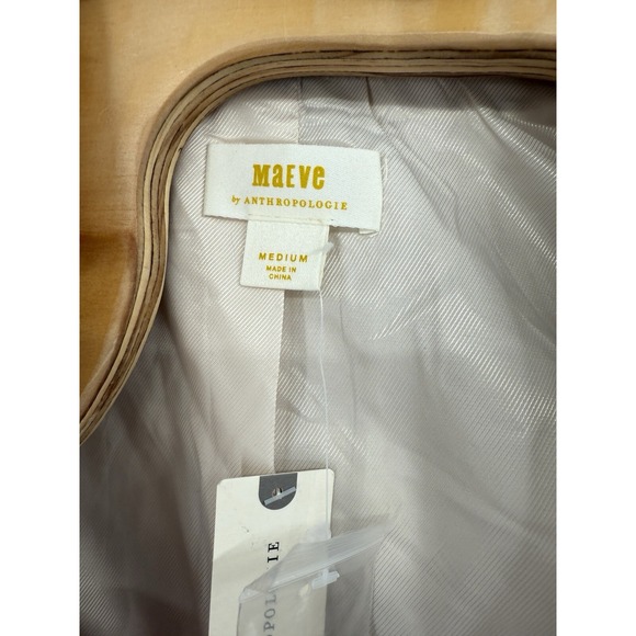 NWT Anthropologie Maeve Moss Brown Large Scale Gingham Check Blazer Jacket Sz M - Picture 6 of 8